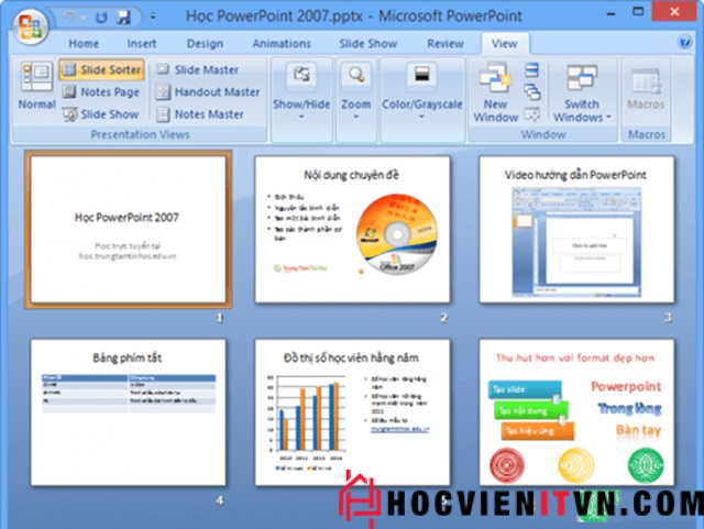 Tạo bài thuyết trình với Microsoft Office 2007
