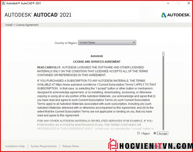 Hướng dẫn cài đặt phần mềm autocad 2021