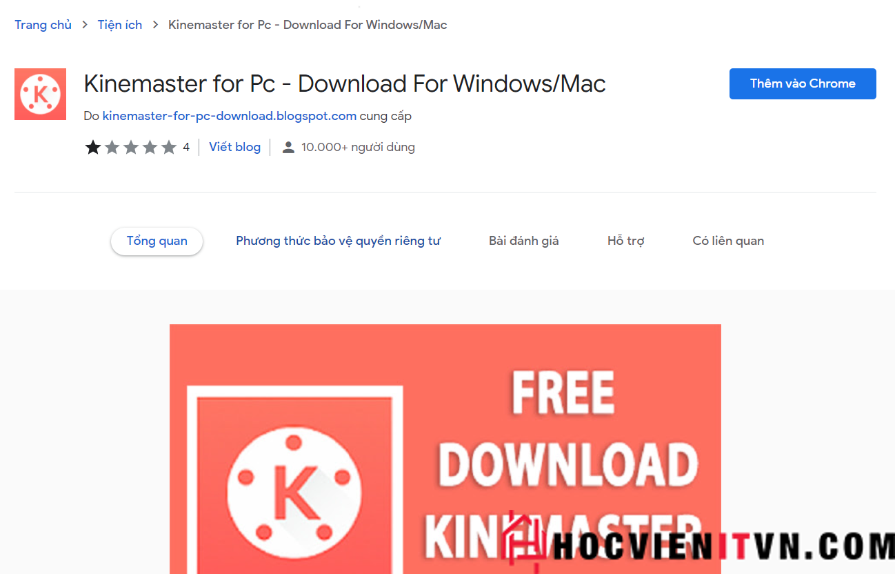 Kinemaster donwload trên chrome