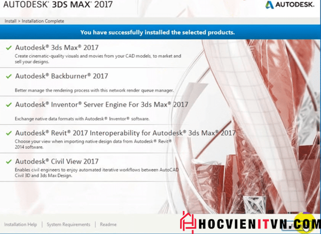 Cài đặt Autodesk 3ds Max 2017