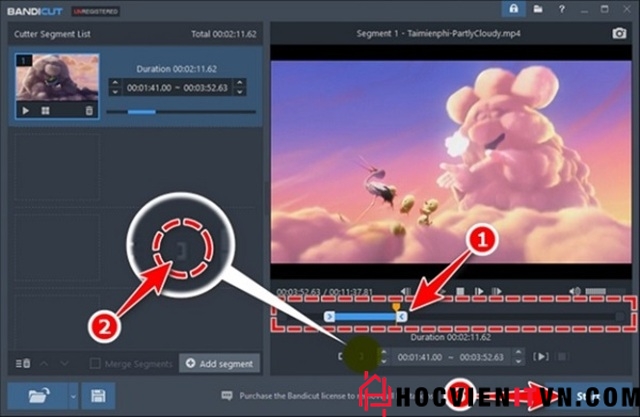 Cắt căt ghép video bằng phần mềm Bandicut bước 4