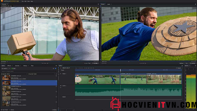 Chỉnh sửa video qua phần mềm HitFilm Express
