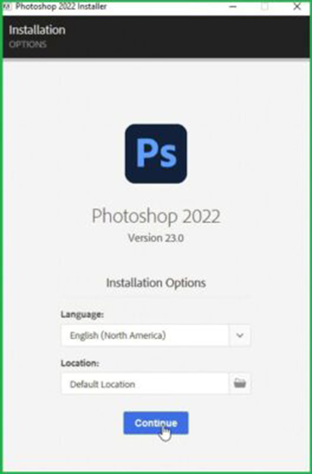 Cài đặt Adobe Photoshop 2022