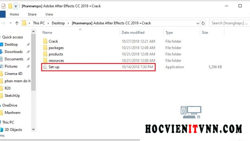 Giải nén file và bắt đầu cài đặt phần mềm