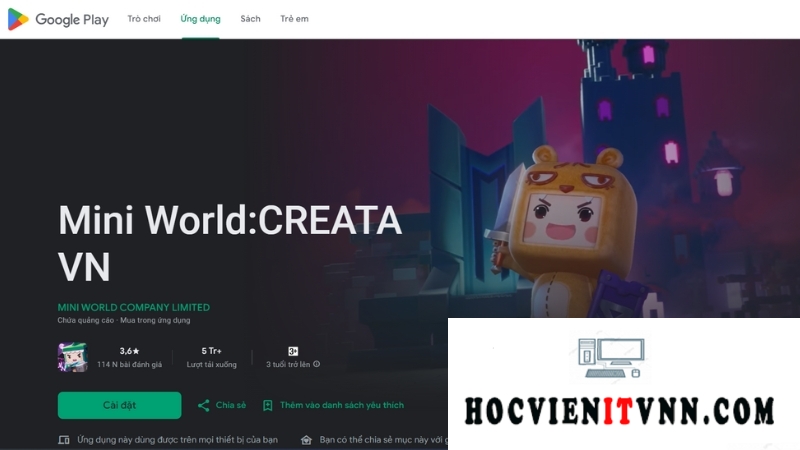 Tải mini world block art apk cho điện thoại android